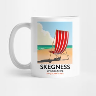 Skegness Lincolnshire beach poster Mug